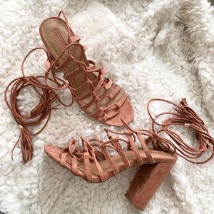 Forever 21 lace up heels